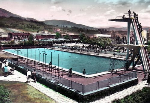 1955, a Terni i campionati italiani di nuoto alla piscina dell’Usl